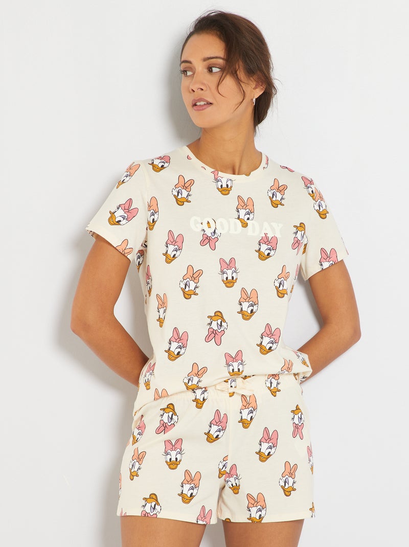 Pijama curto 'Maragarida' BEGE - Kiabi