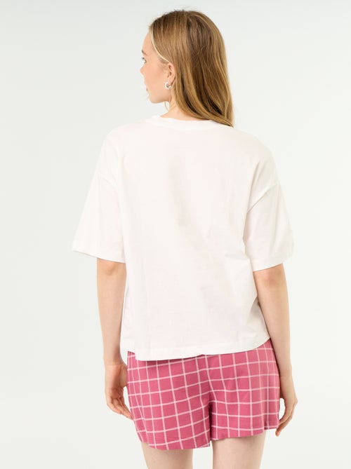 Pijama curto 'Marie' - 2 peças - Kiabi Pijama curto 'Marie' - 2 peças - Kiabi