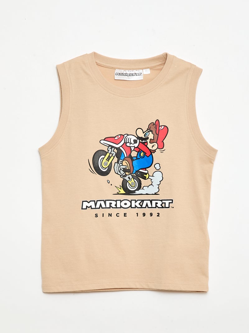Pijama curto 'Mario Kart' + t-shirt - 2 peças Bege - Kiabi