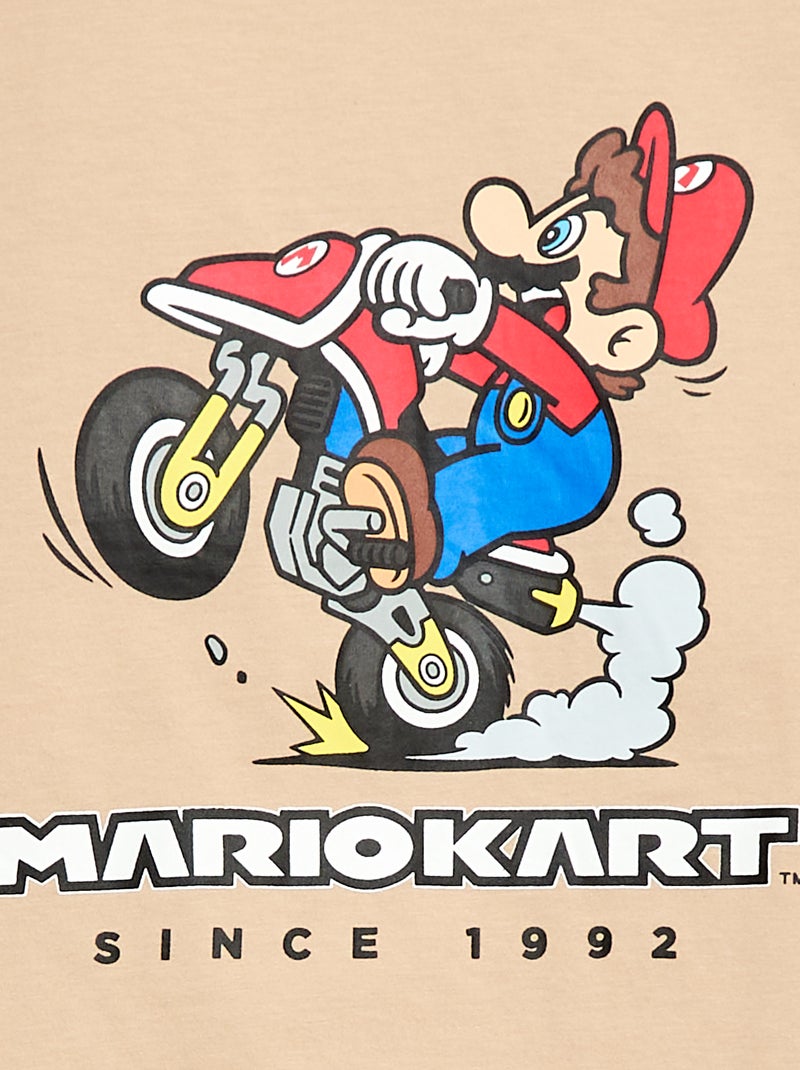 Pijama curto 'Mario Kart' + t-shirt - 2 peças Bege - Kiabi