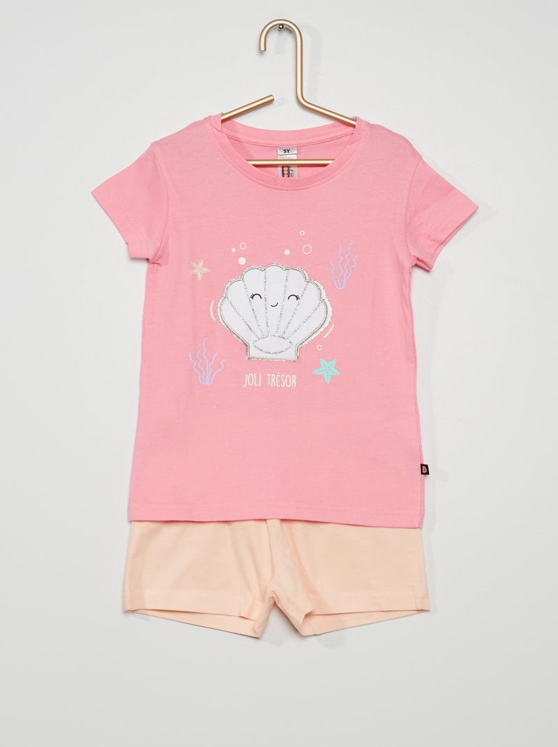 Pijama curto 'medusa' Rosa - Kiabi