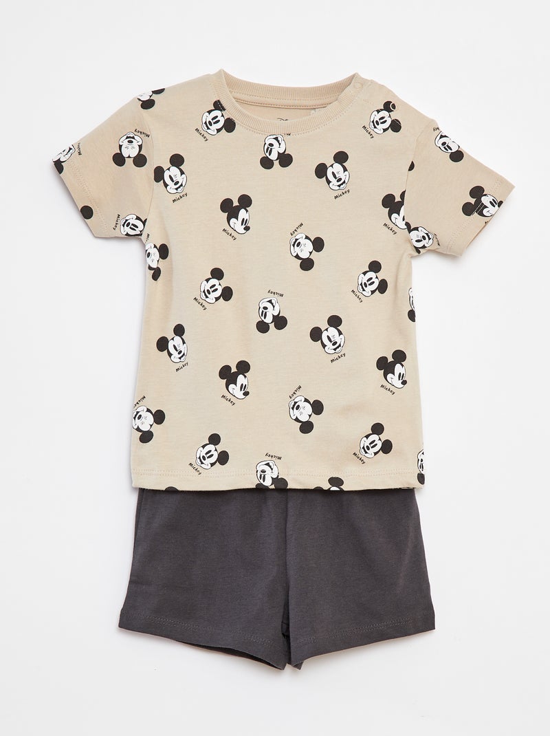 Pijama curto 'Mickey' - 2 peças BEGE - Kiabi