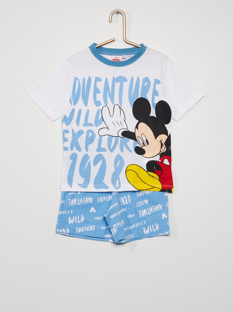Pijama curto 'Mickey' Branco/ Azul - Kiabi