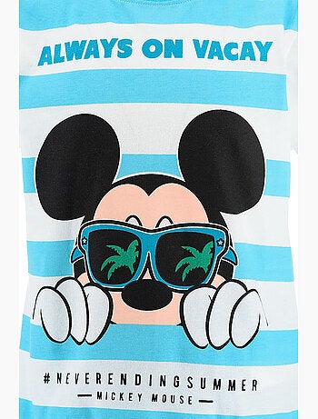 Pijama curto mickey mouse azul menino | licença oficial