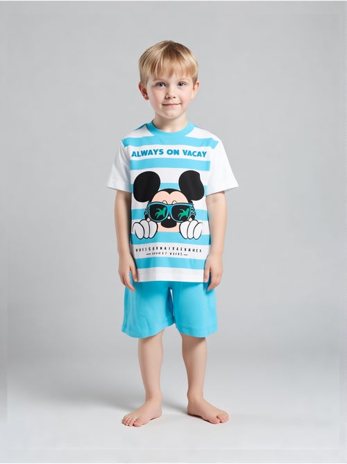 Pijama curto mickey mouse azul menino | licença oficial - Kiabi Pijama curto mickey mouse azul menino | licença oficial - Kiabi