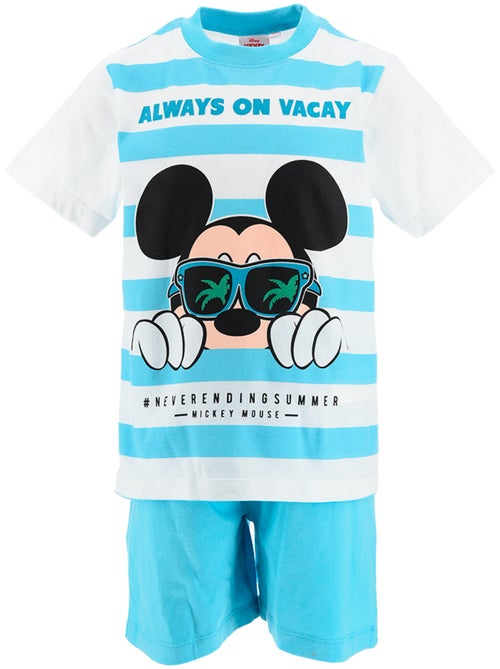 Pijama curto mickey mouse azul menino | licença oficial - Kiabi Pijama curto mickey mouse azul menino | licença oficial - Kiabi