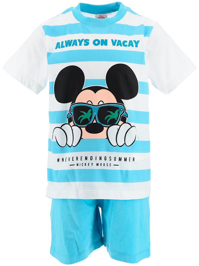 Pijama curto mickey mouse azul menino | licença oficial Azul - Kiabi