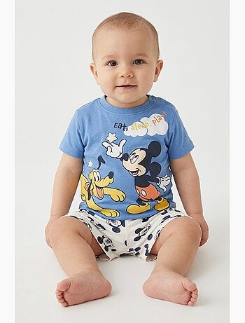 Pijama curto mickey mouse menino | licença oficial