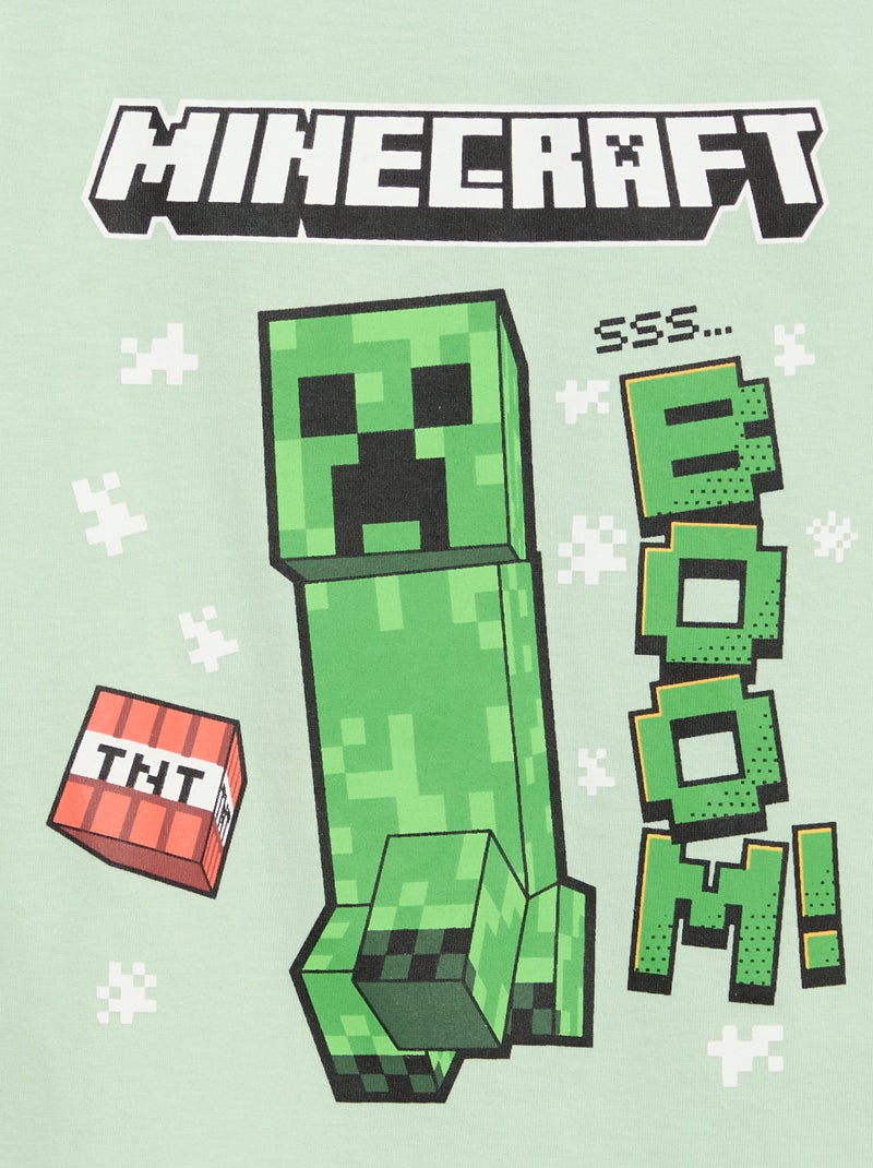 Pijama curto 'Minecraft' Verde - Kiabi