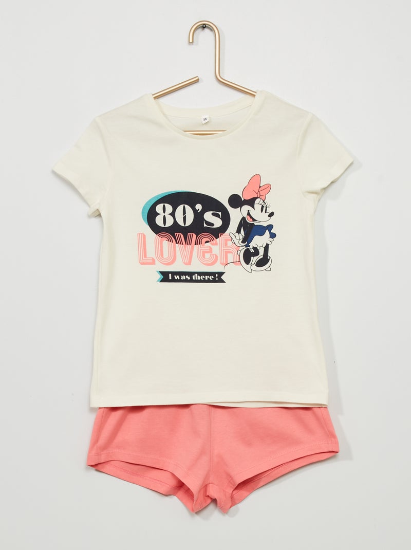 Pijama curto 'Minnie' 'Disney' BRANCO - Kiabi