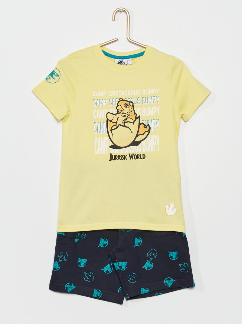 Pijama curto 'Mundo Jurássico' - 2 peças AMARELO - Kiabi