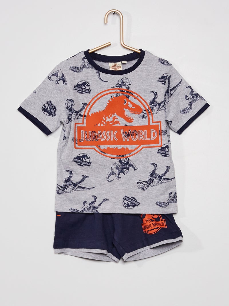 Pijama curto 'Mundo Jurássico' CINZA - Kiabi