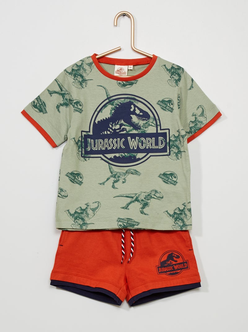 Pijama curto 'Mundo Jurássico' VERDE - Kiabi