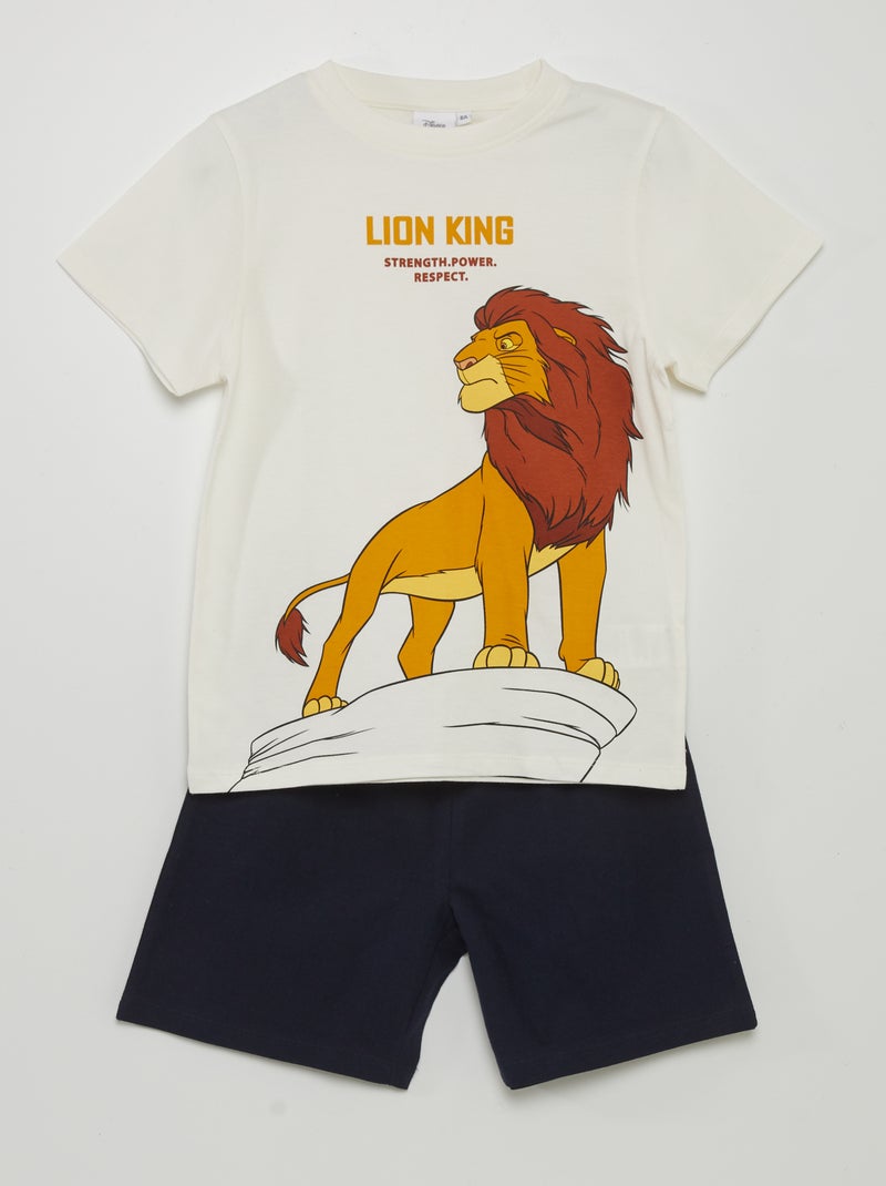 Pijama curto 'O Rei Leão'  - 2 peças BRANCO - Kiabi