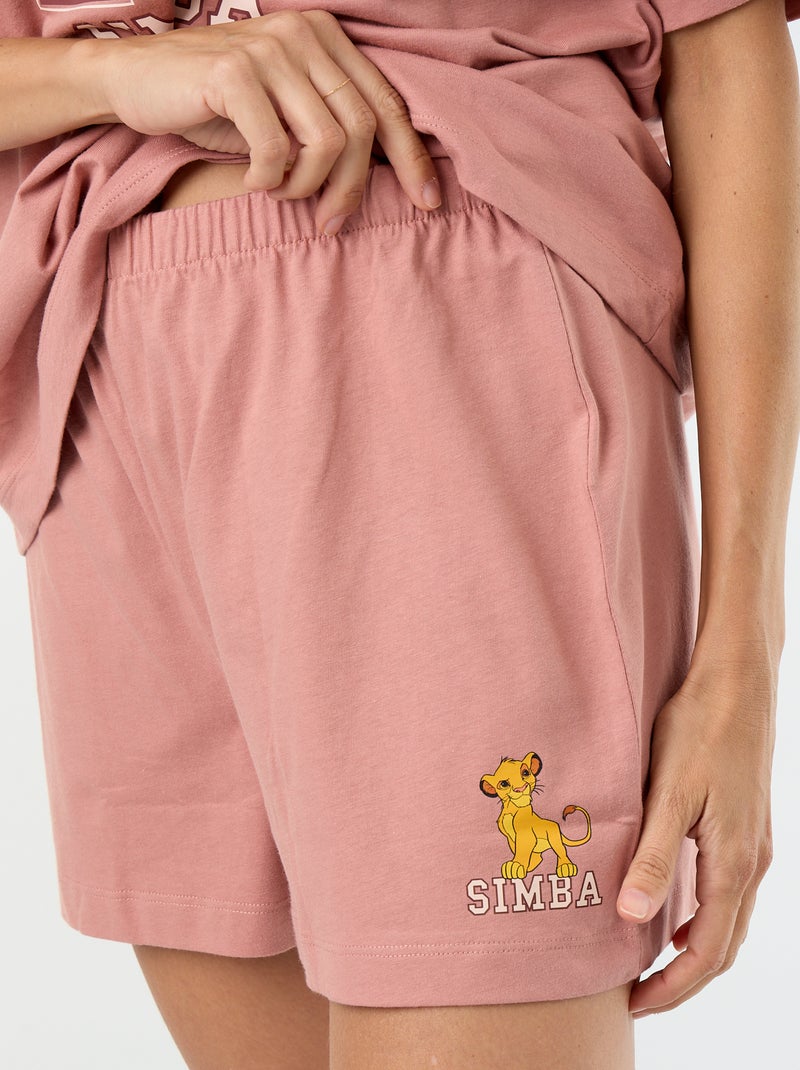 Pijama curto 'O Rei Leão' - 2 peças Rosa - Kiabi