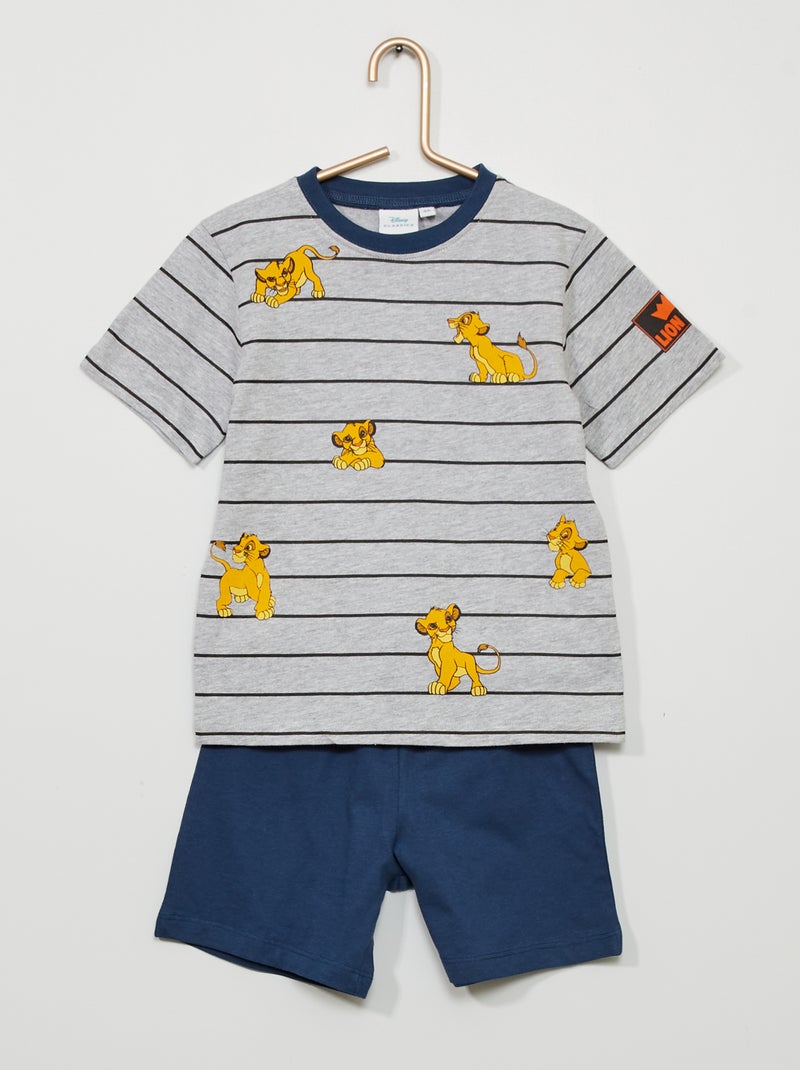 Pijama curto 'O Rei Leão' 'Disney' - 2 peças Branco/ Marinho - Kiabi