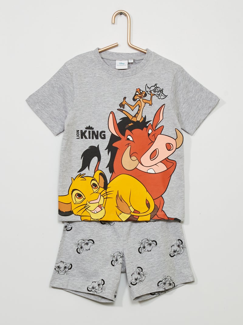 Pijama curto 'O Rei Leão' 'Disney' - 2 peças Cinza - Kiabi