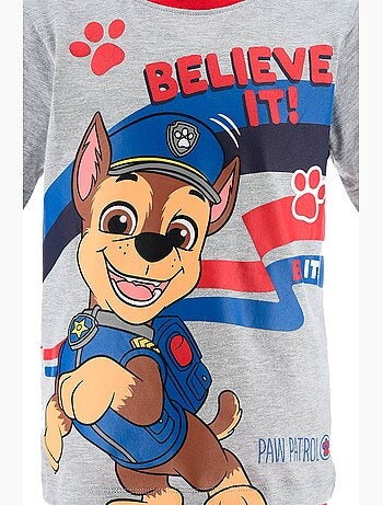 Pijama curto paw patrol cinzento menino | licença oficial