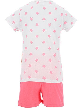 Pijama curto paw patrol coral menina | licença oficial