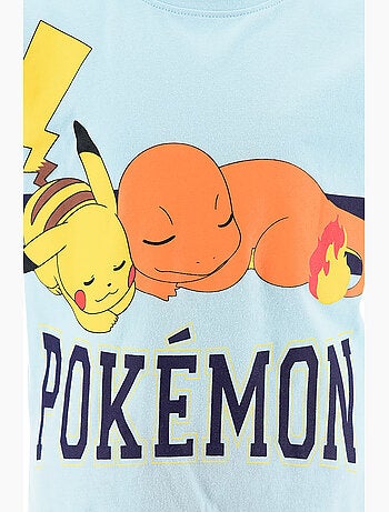 Pijama curto pokémon azul menino | licença oficial