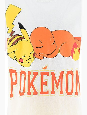 Pijama curto pokémon branco menino | licença oficial