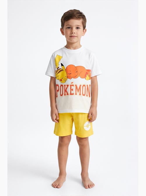 Pijama curto pokémon branco menino | licença oficial - Kiabi Pijama curto pokémon branco menino | licença oficial - Kiabi