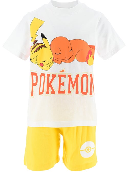 Pijama curto pokémon branco menino | licença oficial - Kiabi Pijama curto pokémon branco menino | licença oficial - Kiabi