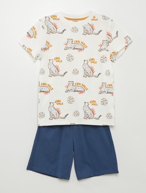Pijama curto répteis - 2 peças - Kiabi