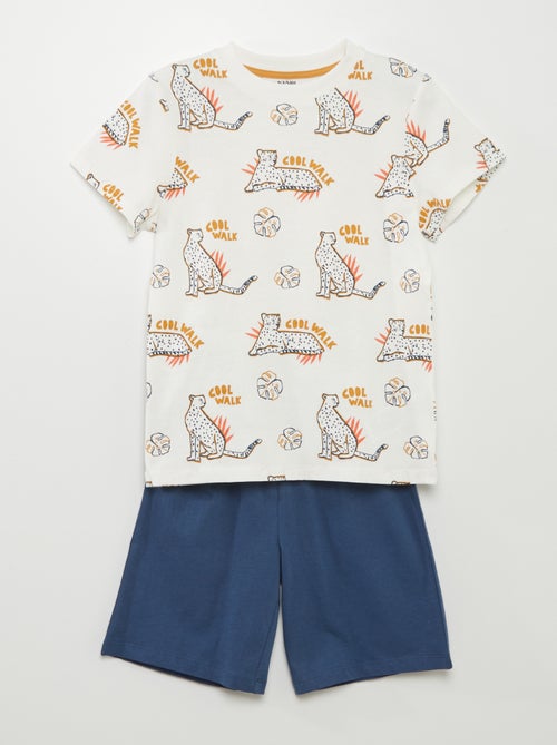 Pijama curto répteis - 2 peças - Kiabi
