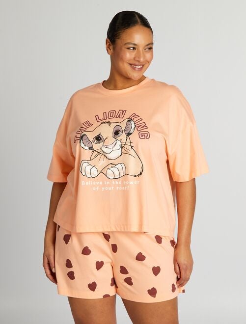 Pijama curto 'Simba' em jersey - 2 peças - Kiabi
