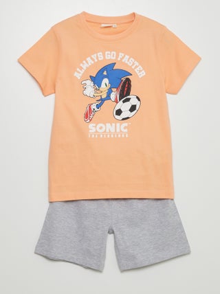 Pijama curto 'Sonic' 'SEGA'  - 2 peças