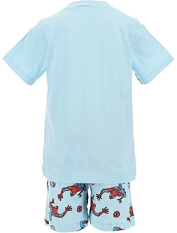 Pijama curto spider-man azul menino | licença oficial