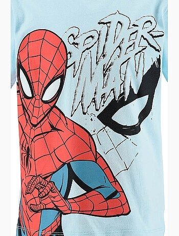 Pijama curto spider-man azul menino | licença oficial