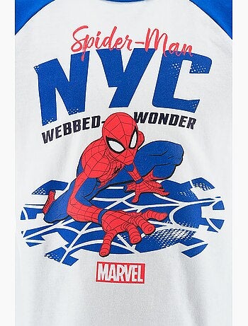 Pijama curto spider-man branco menino | licença oficial