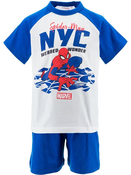 Pijama curto spider-man branco menino | licença oficial - Kiabi Pijama curto spider-man branco menino | licença oficial - Kiabi