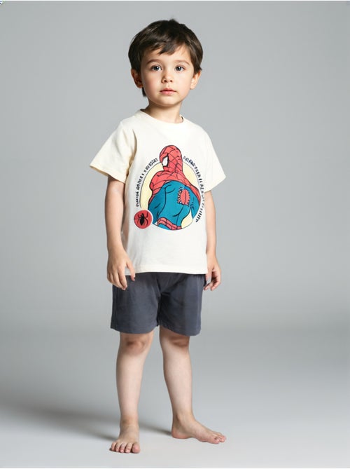 Pijama curto spider-man branco menino | licença oficial - Kiabi Pijama curto spider-man branco menino | licença oficial - Kiabi