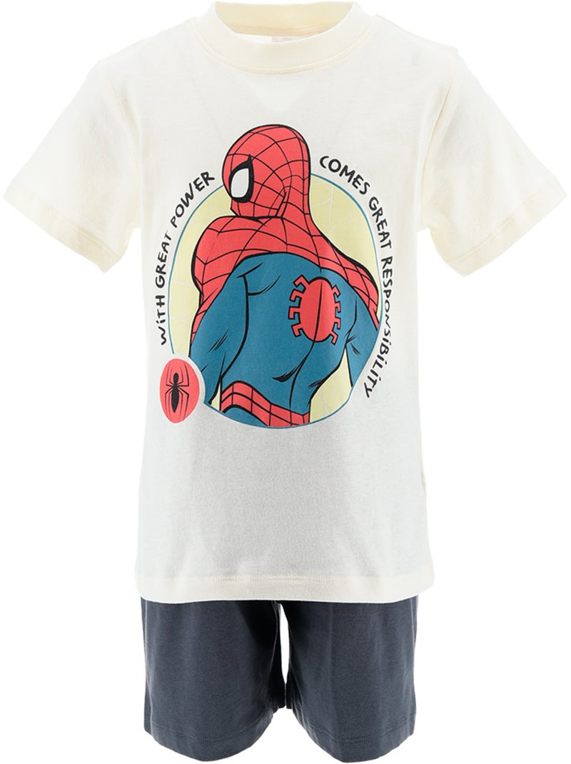 Pijama curto spider-man branco menino | licença oficial Branco - Kiabi