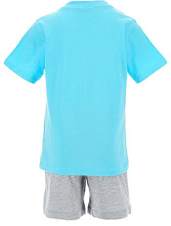 Pijama curto spider-man turquesa menino | licença oficial