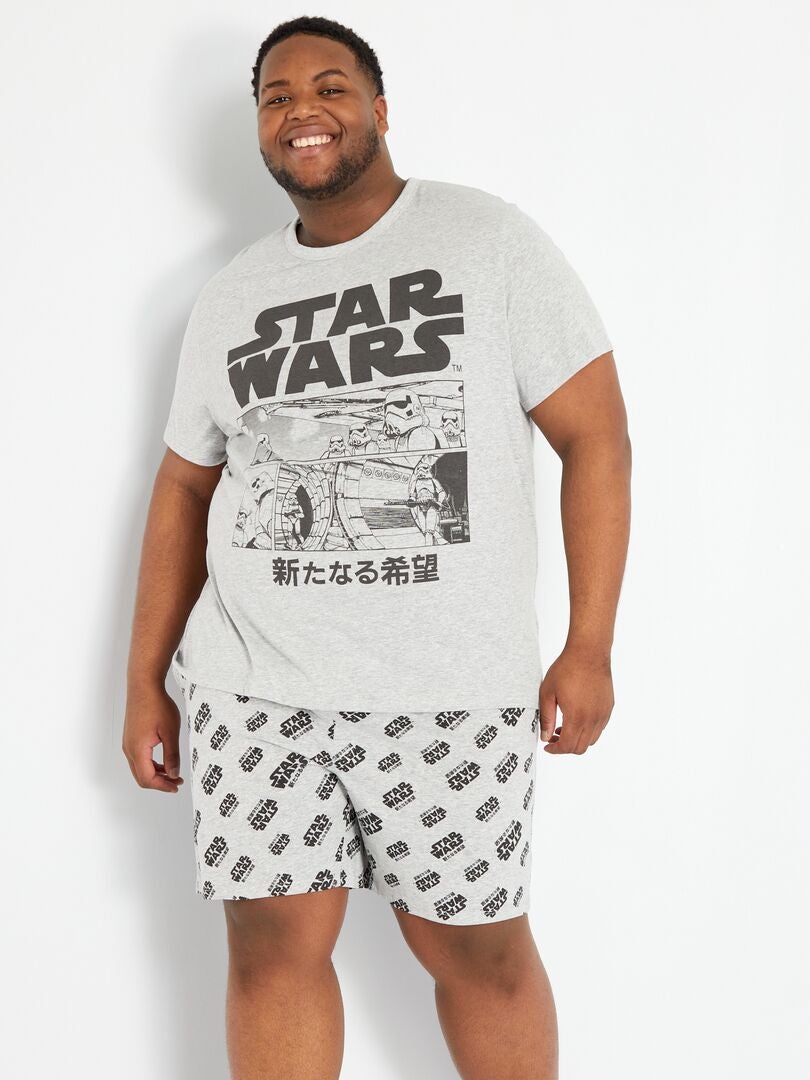 Pijama curto 'Star Wars' CINZA - Kiabi