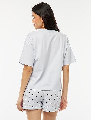 Pijama curto 'Stitch' - 2 peças