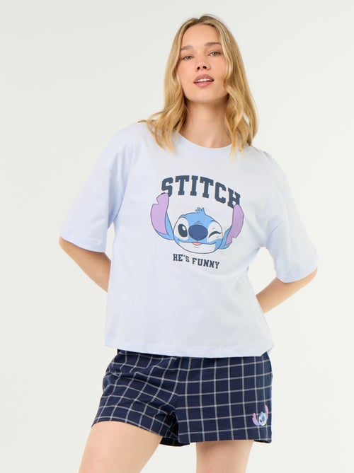 Pijama curto \'Stitch\' - 2 peças - Kiabi Pijama curto \'Stitch\' - 2 peças - Kiabi