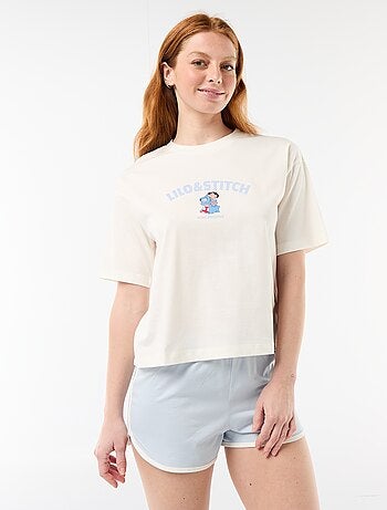 Pijama curto "Stitch" - 2 peças