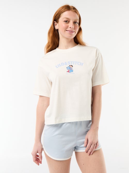 Pijama curto "Stitch" - 2 peças - Kiabi