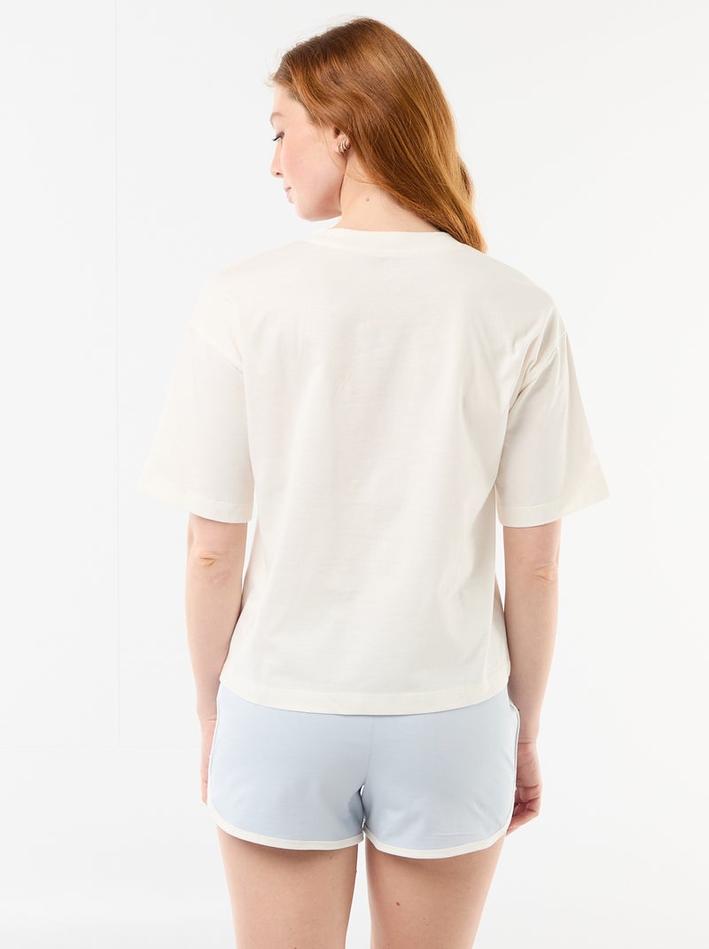 Pijama curto "Stitch" - 2 peças Branco - Kiabi