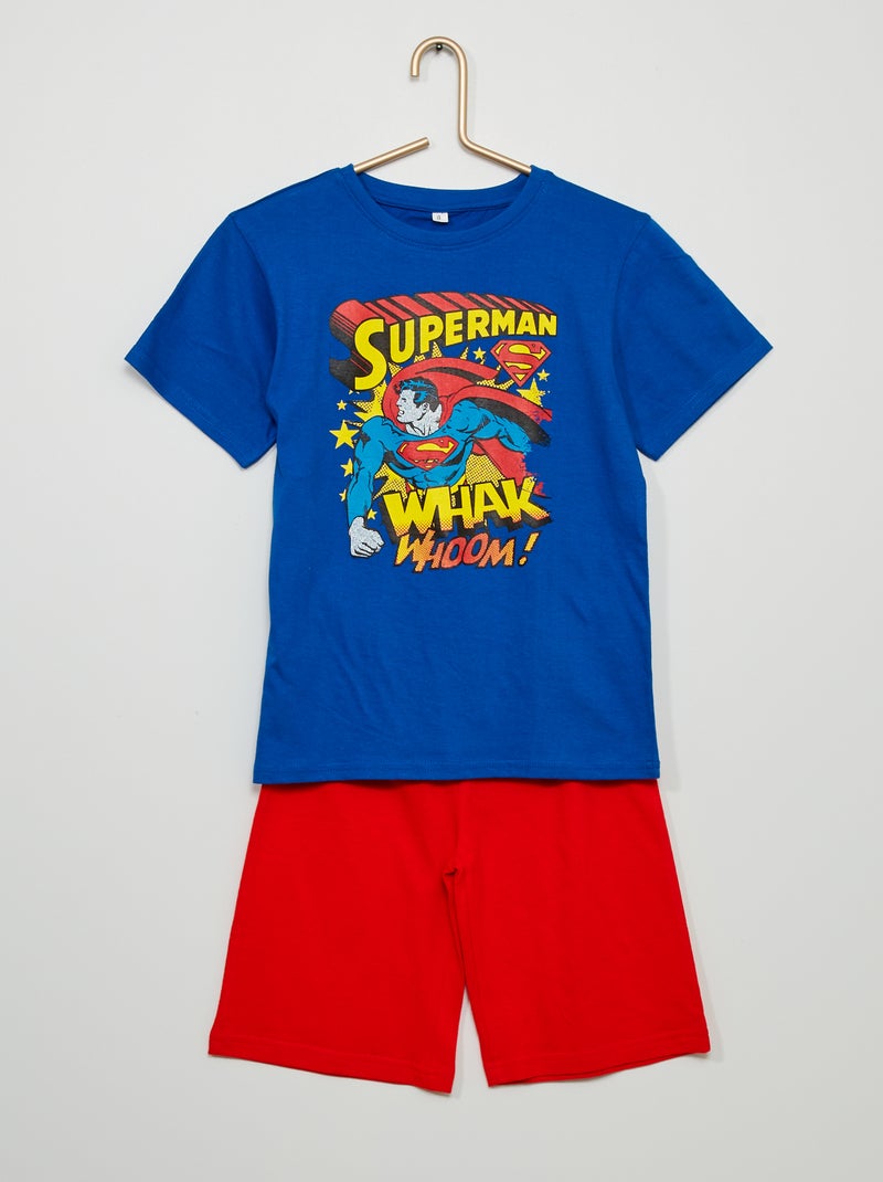 Pijama curto 'Super-Homem' Azul/ Vermelho - Kiabi