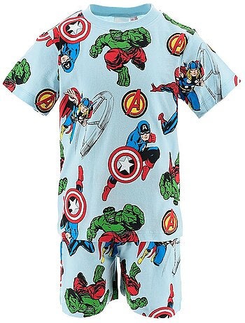 Pijama curto t-shirt + calções avengers menino | licença oficial