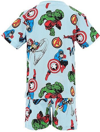 Pijama curto t-shirt + calções avengers menino | licença oficial