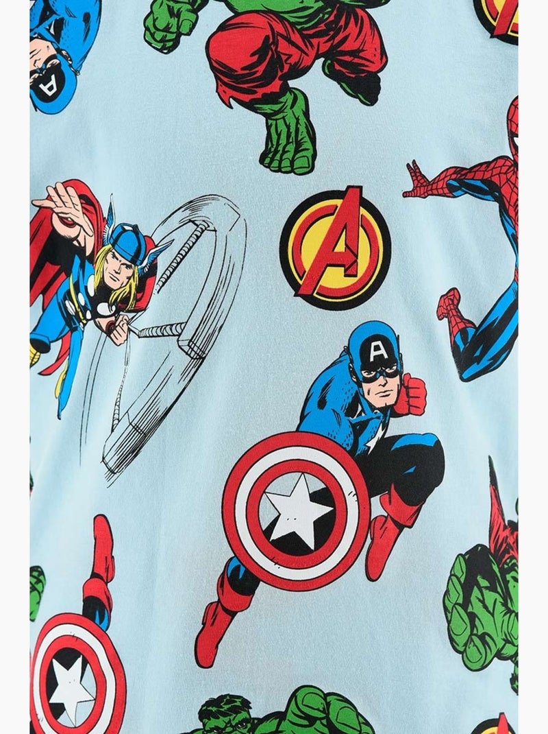 Pijama curto t-shirt + calções avengers menino | licença oficial Azul - Kiabi