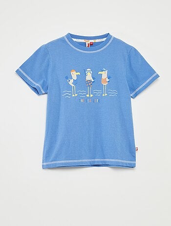 Pijama curto t-shirt + calções com estampado - 2 peças