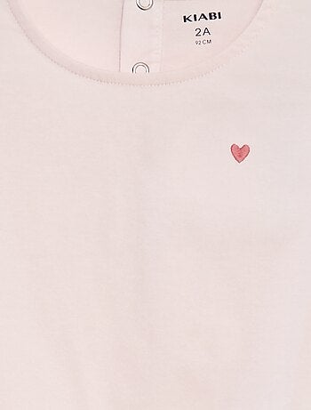 Pijama curto t-shirt + calções com folhos - 2 peças